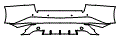 Rear Bumper Kit pattern for the 2023 Lexus IS
