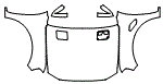 Full Hood, Fender and Mirror Kit pattern for the 2026 Ford Ranger