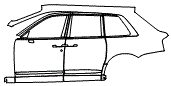 Door and Rear Fender Kit pattern for the 2023 Rolls Royce Cullinan