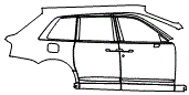 Door and Rear Fender Kit pattern for the 2023 Rolls Royce Cullinan