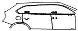 Door and Rear Fender Kit pattern for the 2023 Bentley Bentayga EWB