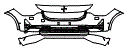 Bumper Kit pattern for the 2021 Polestar Polestar 2