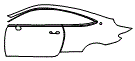 Door and Rear Fender Kit pattern for the 2023 Mercedes Benz C-Class Coupe