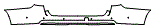 Rear Bumper Kit pattern for the 2023 GMC Yukon XL