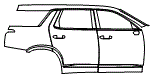 Door and Rear Fender Kit pattern for the 2022 Hyundai Palisade
