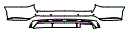 Rear Bumper Kit pattern for the 2023 Hyundai Palisade