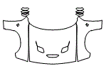 Full Hood, Fender and Mirror Kit pattern for the 2015 Dodge Challenger