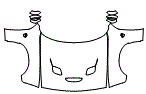 Full Hood, Fender and Mirror Kit pattern for the 2018 Dodge Challenger