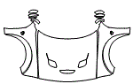 Full Hood, Fender and Mirror Kit pattern for the 2018 Dodge Challenger
