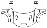 Full Hood, Fender and Mirror Kit pattern for the 2021 Dodge Charger