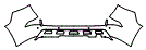Rear Bumper Kit pattern for the 2022 Lexus GX