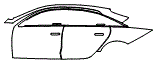 Door and Rear Fender Kit pattern for the 2025 Hyundai Ioniq 6 (Canada)