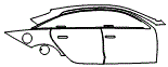 Door and Rear Fender Kit pattern for the 2025 Hyundai Ioniq 6 (Canada)