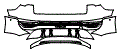 Rear Bumper Kit pattern for the 2024 Audi Q8 e-tron