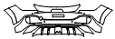 Rear Bumper Kit pattern for the 2023 Kia EV6