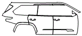 Door and Rear Fender Kit pattern for the 2026 Toyota Sequoia
