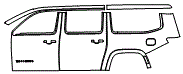 Door and Rear Fender Kit pattern for the 2025 Jeep Wagoneer L