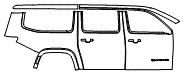Door and Rear Fender Kit pattern for the 2025 Jeep Wagoneer L
