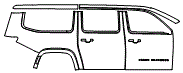 Door and Rear Fender Kit pattern for the 2026 Jeep Grand Wagoneer L