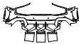 Rear Bumper Kit pattern for the 2023 Audi R8