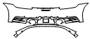 Rear Bumper Kit pattern for the 2023 Porsche 911 (992.1)