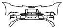 Rear Bumper Kit pattern for the 2023 Porsche 911 (992.1)