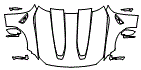 Full Hood, Fender and Mirror Kit pattern for the 2023 BMW 3 Series
