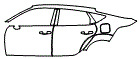 Door and Rear Fender Kit pattern for the 2026 Acura Integra