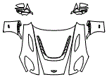 Full Hood, Fender and Mirror Kit pattern for the 2023 Aston Martin DBS 770 Ultimate