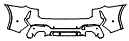Rear Bumper Kit pattern for the 2024 BMW X3