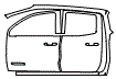 Rear Fender and Door Kit pattern for the 2026 GMC Canyon