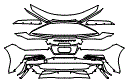 Rear Bumper Kit pattern for the 2024 Chevrolet Corvette