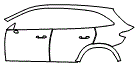Door and Rear Fender Kit pattern for the 2024 Mercedes Benz GLC SUV