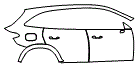 Door and Rear Fender Kit pattern for the 2024 Mercedes Benz GLC SUV