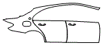 Door and Rear Fender Kit pattern for the 2023 Mercedes Benz E-Class Sedan