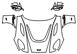 Full Hood, Fender and Mirror Kit pattern for the 2023 Aston Martin DBS 770 Ultimate