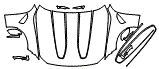 Full Hood, Fender and Mirror Kit pattern for the 2023 BMW 3 Series