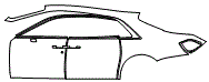Door and Rear Fender Kit pattern for the 2021 Rolls Royce Ghost