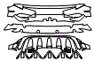Rear Bumper Kit pattern for the 2024 Lamborghini Huracan