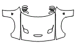 Full Hood, Fender and Mirror Kit pattern for the 2023 Dodge Challenger