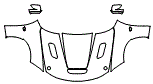 Full Hood, Fender and Mirror Kit pattern for the 2023 Dodge Charger