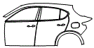 Door and Rear Fender Kit pattern for the 2019 Alfa Romeo Stelvio