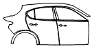 Door and Rear Fender Kit pattern for the 2019 Alfa Romeo Stelvio