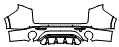 Rear Bumper Kit pattern for the 2019 Alfa Romeo Stelvio