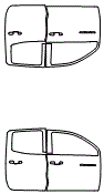 Door Kit pattern for the 2026 Chevrolet Colorado