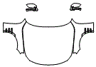 Full Hood, Fender and Mirror Kit pattern for the 2027 BMW 2 Series