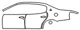 Door and Rear Fender Kit pattern for the 2010 Maserati Quattroporte
