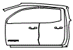 Rear Fender and Door Kit pattern for the 2023 GMC Canyon