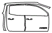 Rear Fender and Door Kit pattern for the 2023 GMC Canyon