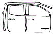 Rear Fender and Door Kit pattern for the 2023 GMC Canyon